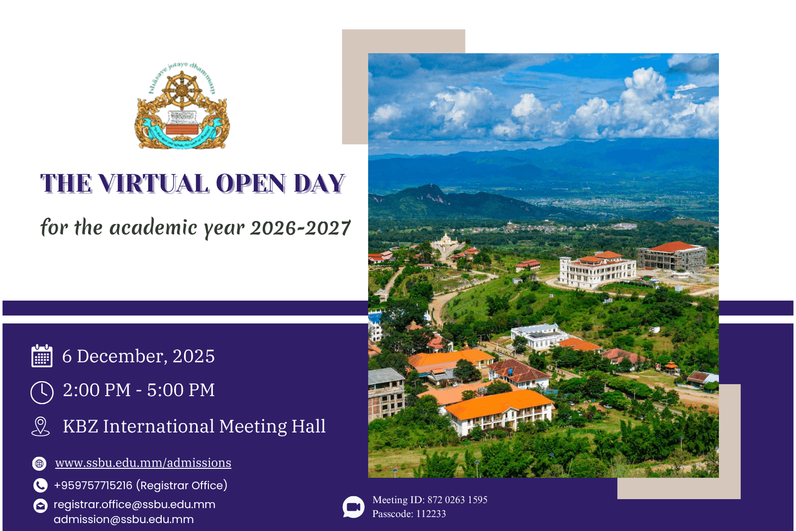 Virtual Open Day for the Academic year 2026–2027